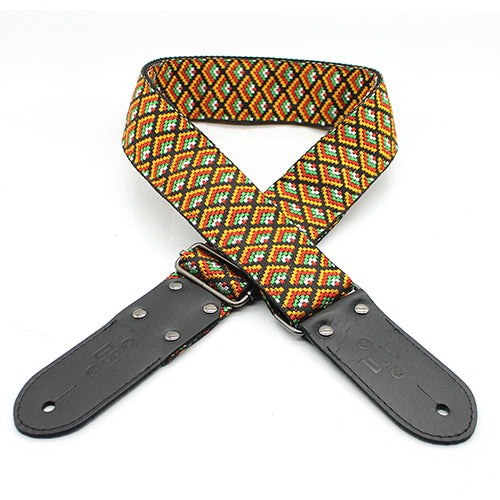 DSL Jacquard Guitar Strap - GEO ORANGE