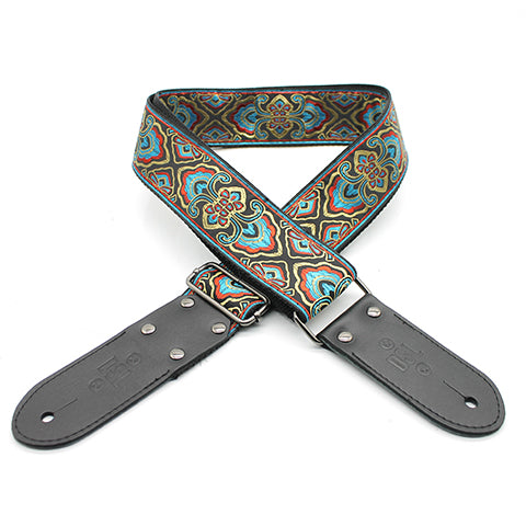 DSL Jacquard Guitar Strap - MERMAID BLUE