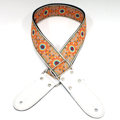 DSL Jacquard Guitar Strap - SAL ORANGE