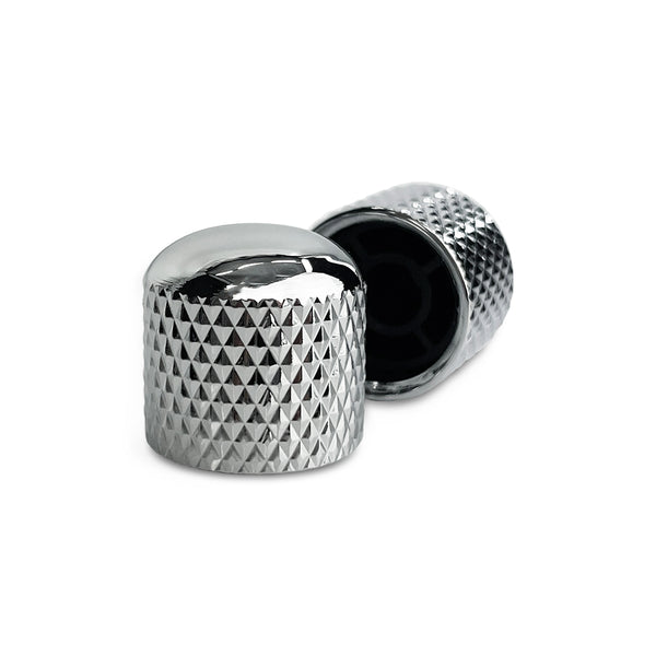 Allparts Push-on Metal Dome Knobs (2 pcs) - Chrome