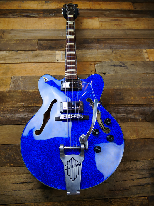 Second Hand Ibanez Artcore AFD75T - Blue Sparkle