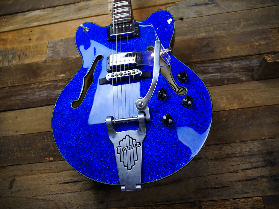 Second Hand Ibanez Artcore AFD75T - Blue Sparkle