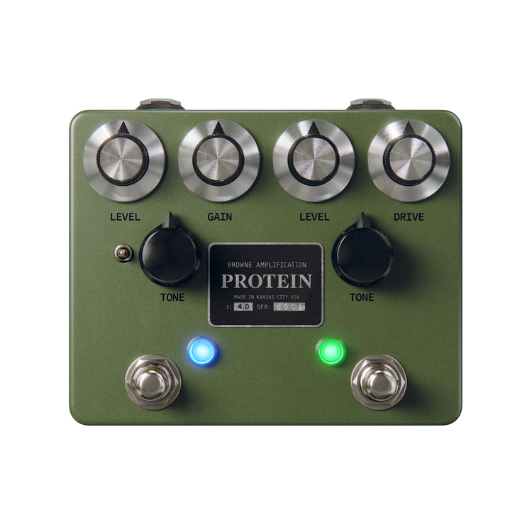 Browne Amplification Protein Dual Overdrive V4 - Green — Pedal Empire