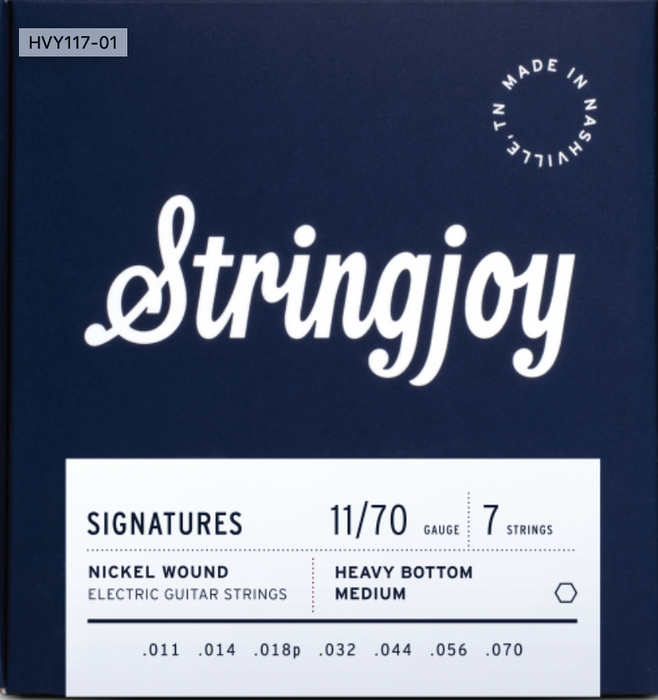 Stringjoy Signatures - 7 String Electric Heavy Bottom Medium Gauge 11-70