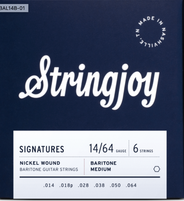 Stringjoy Signatures - 6 String Electric Baritone MediumGauge 14/64