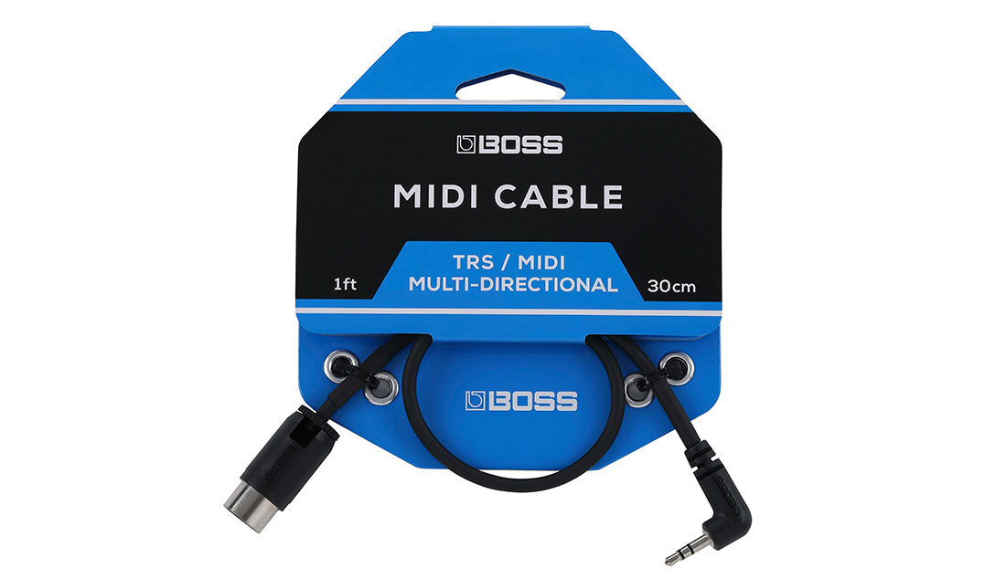 Boss Mini TRS to Multi-Directional MIDI Cable - 1FT