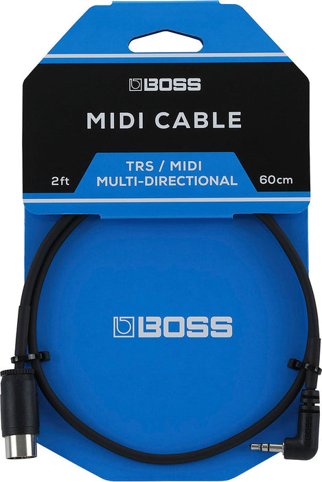 Boss Mini TRS to Multi-Directional MIDI Cable - 2FT
