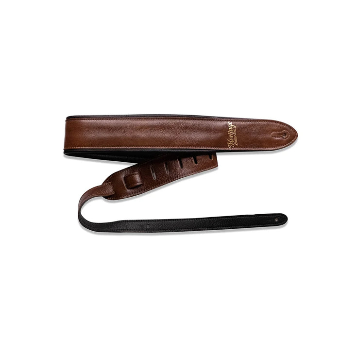 Heritage Premium Leather Guitar Strap - Brown