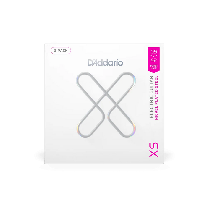 D'Addario 2-Pack XS Super Light Electric Guitar Strings (9-42)