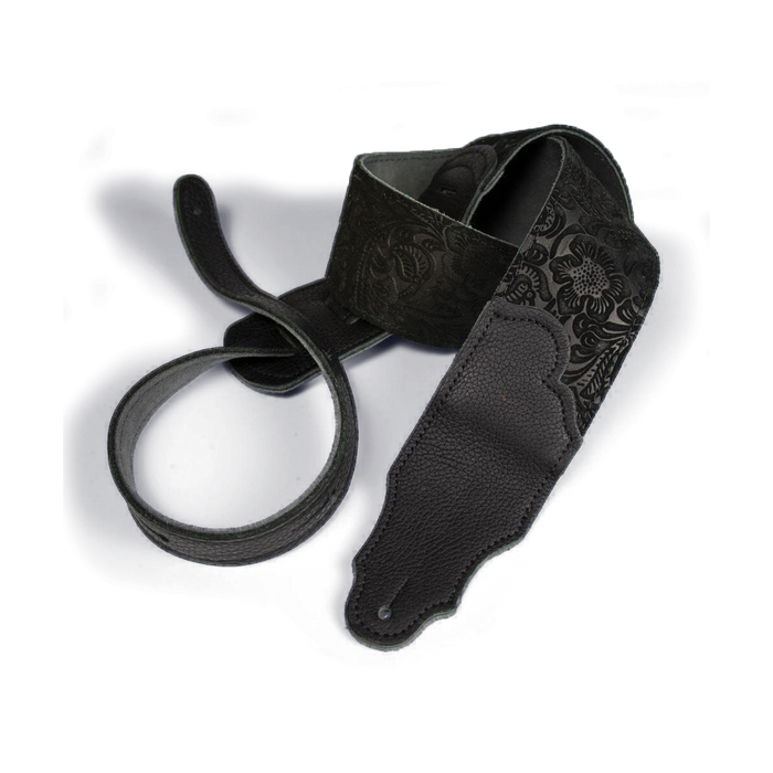 Franklin Strap Cotton Guitar Strap Embossed Suede End Tab