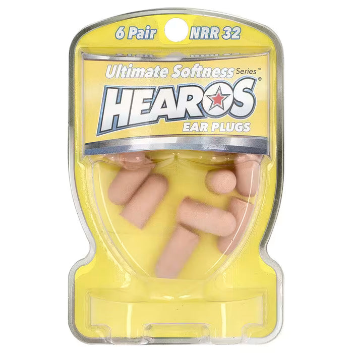 Hearos Ultimate Softness Ear Plugs - 6 Pair