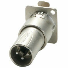 Neutrik XLR female-male feedthrough adapter for panel mount