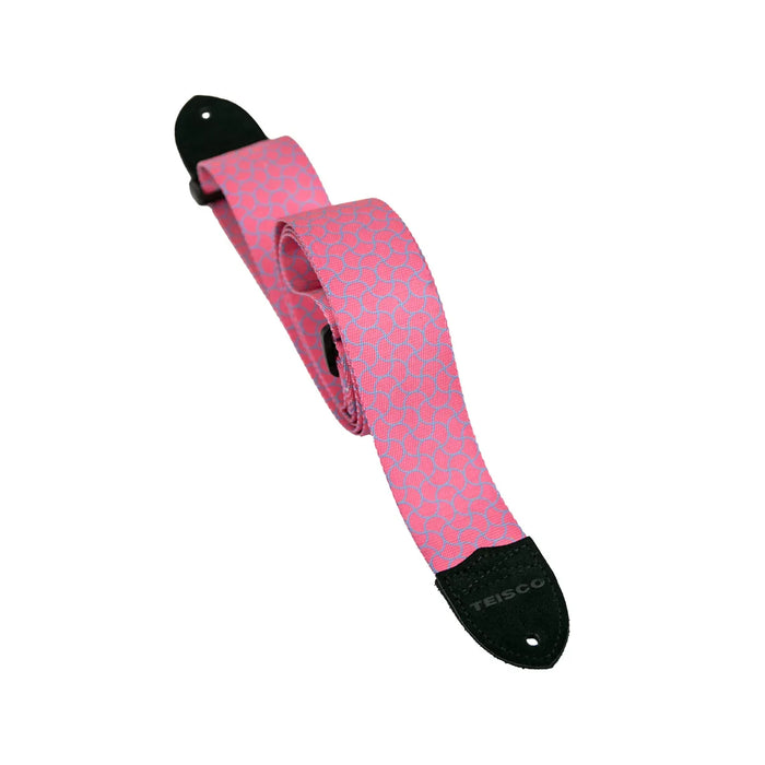 Teisco Polyester Guitar Strap - Pink