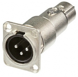 Neutriks XLR male-female feedthrough adapter for panel mount