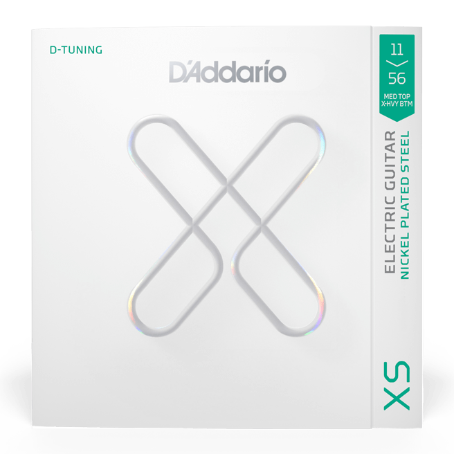 D'Addario XS (11-56) Coated Nickel Plated Electric Strings - Medium Top/Extra Heavy Bottom