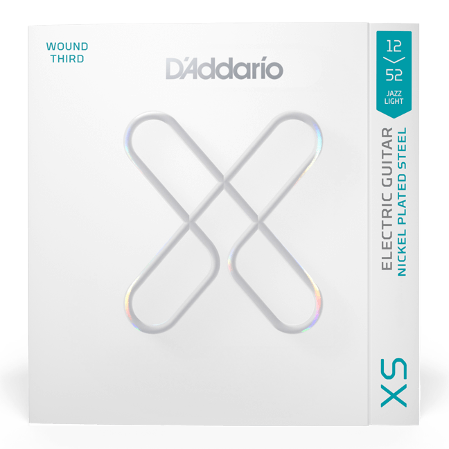 D'Addario XS (12-52) Coated Nickel Plated Electric Strings - Jazz Light/Wound Third