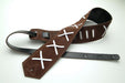 Basso ARTIST - Dave Gilmour 02 DARK BROWN Suede Guitar Strap - Pedal Empire