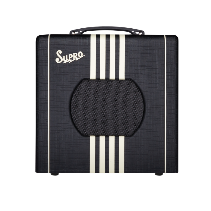 Supro Delta Blues 8 Black/Cream Stripes