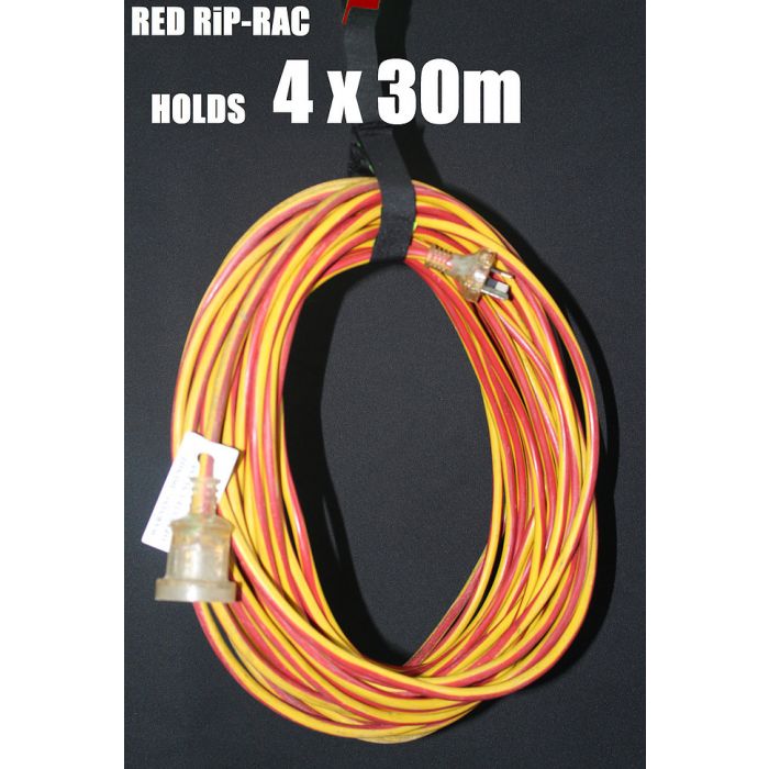 Velcro Rack Storage RiP-RAC Lead Rack Velcro Cable Storage System RED 4 x 250mm TABS ...