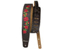 Basso Guitar Strap- Synthetic Brown Embossed Roses - Pedal Empire