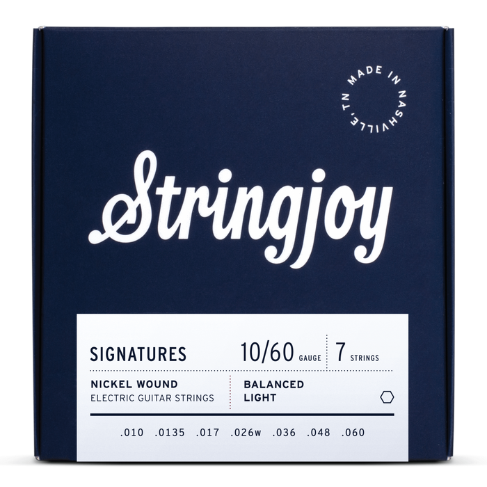 Stringjoy Signatures - 7 String Electric BALANCED LIGHT Gauge 10-60
