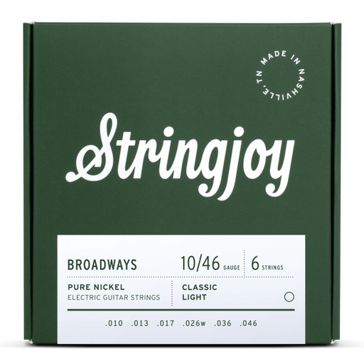 Stringjoy Broadways - Electric Classic LIGHT 10-46 Pure Nickel Strings - Pedal Empire