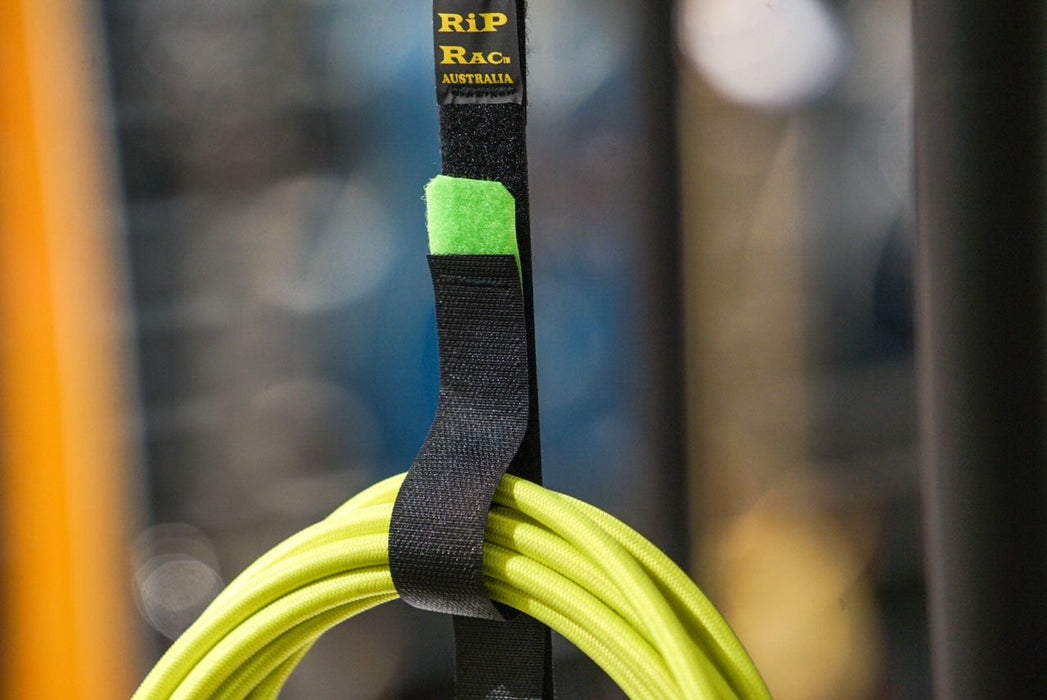 RiP-RAC Lead Rack Velcro Cable Storage System GREEN 5 x 175mm TABS