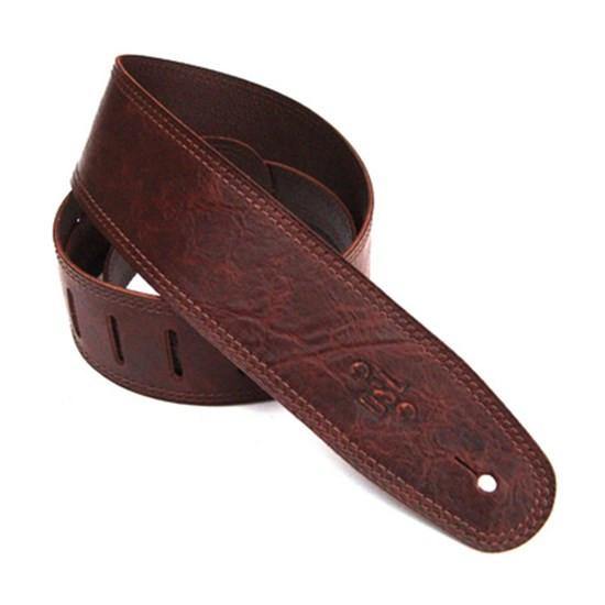 DSL Guitar Strap 2.5" GMD Distressed Leather Brown - Pedal Empire