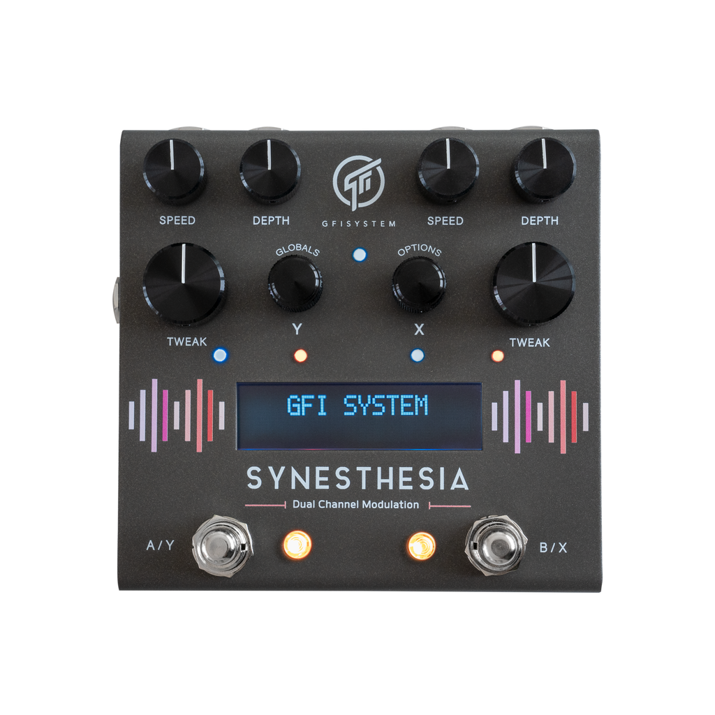 GFI SYSTEM SYNESTHESIA マルチモジュレーションペダル GFI Systems Synesthesia — Pedal Empire