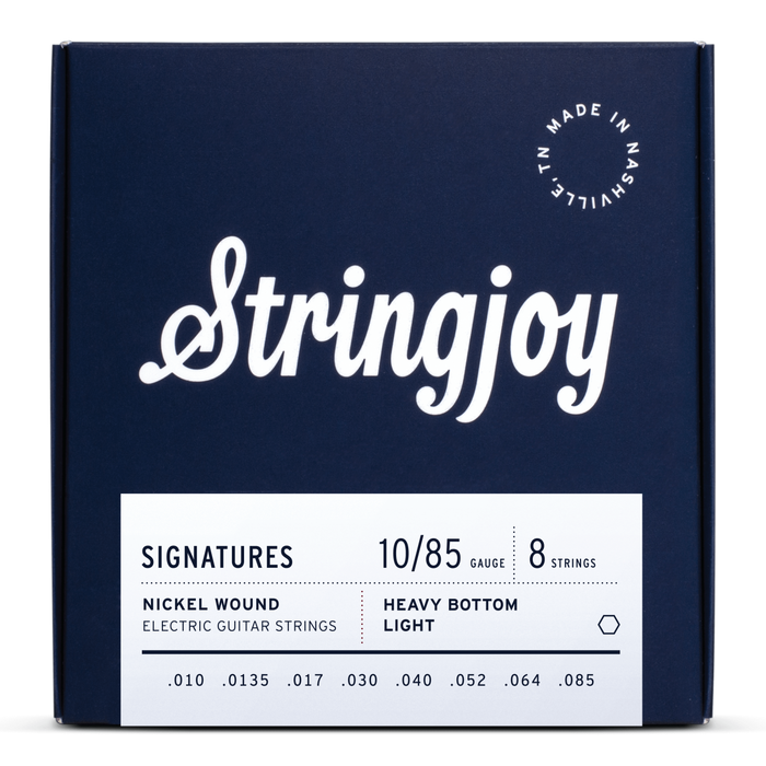 Stringjoy Signatures - 8 String Electric HEAVY BOTTOM LIGHT Gauge 10-85