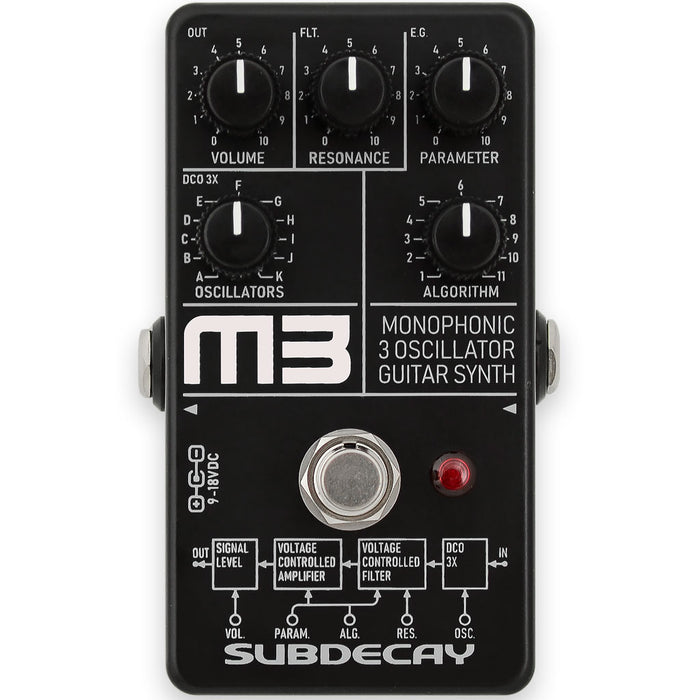 Subdecay M3 Monophonic 3 Oscillator Guitar Synth - Pedal Empire