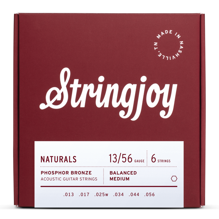 Stringjoy Naturals - Acoustic MEDIUM Gauge 13-56