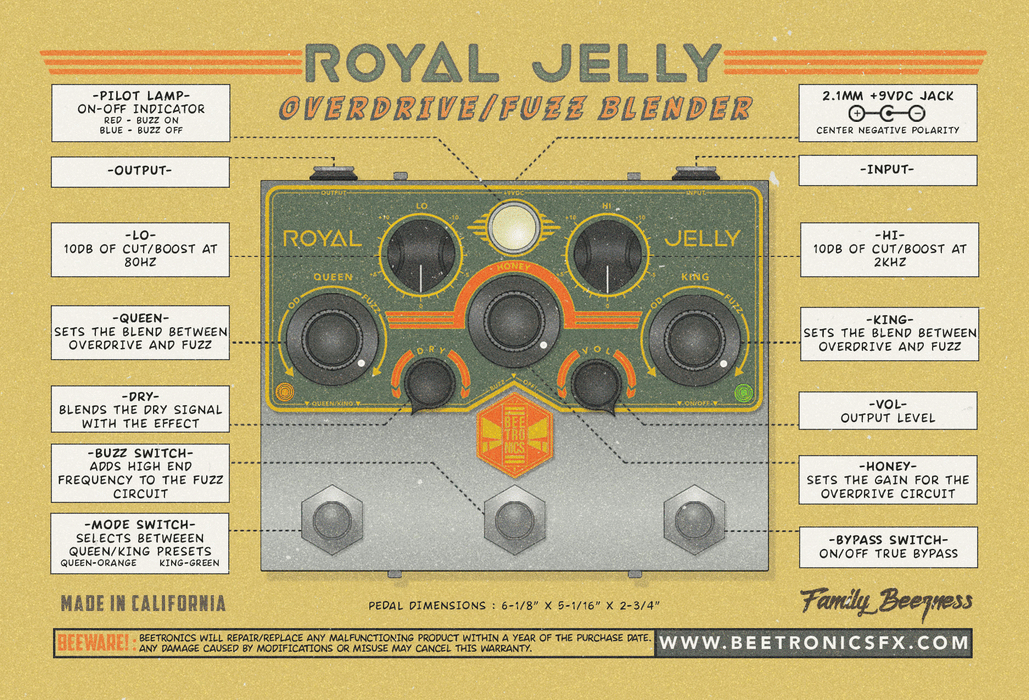 BEETRONICS Royal Jelly - Pedal Empire