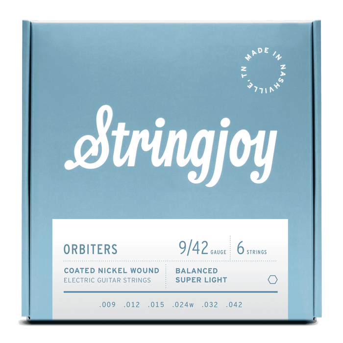 Stringjoy Orbiters - 9-42 Coated Nickel Electric Guitar Strings