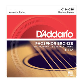 D'Addario Phosphor Bronze 13-56 Acoustic Strings (EJ17) - Pedal Empire