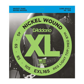 D'addario XL 45-105 Nickel Wound Long Scale Bass Guitar Strings (EXL165) - Pedal Empire