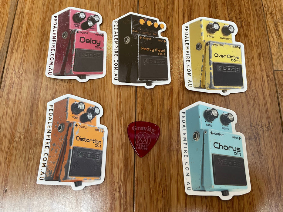 Pedal Empire Vintage Boss Pedal Sticker Pack!