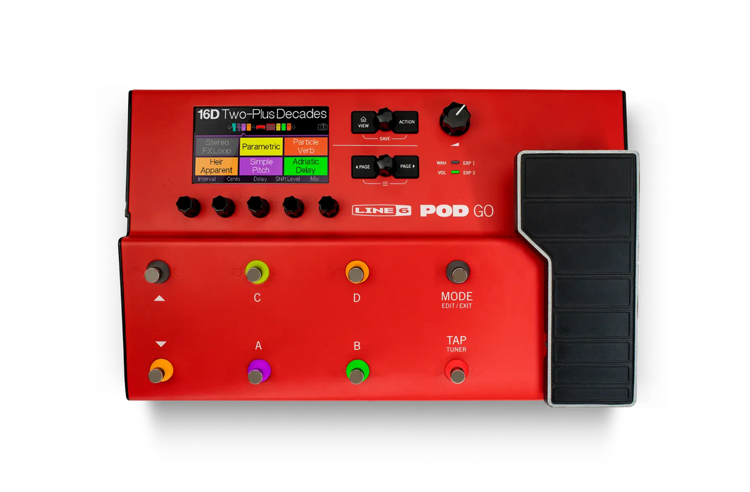 Line 6 POD Go Compact Multi-Effects Floor Processor LIMITED EDITION RED